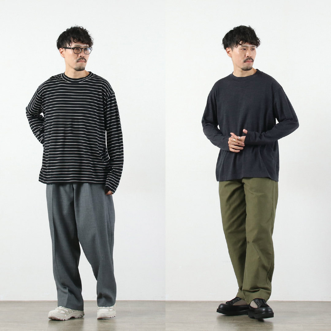 FILMELANGE / Woods New Zealand merino wool jersey long sleeve T-shirt