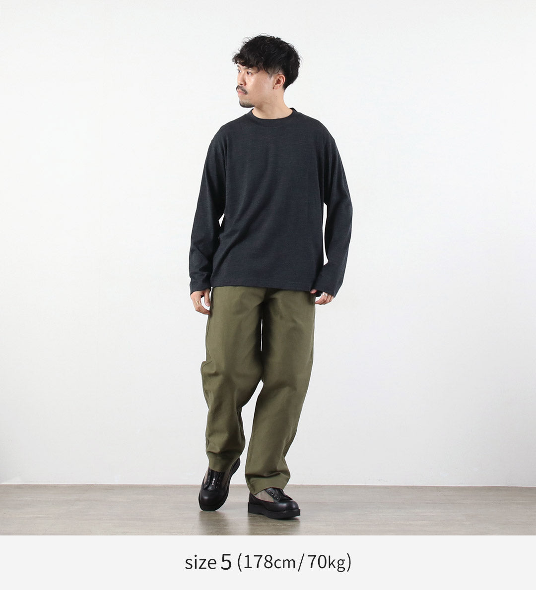 FILMELANGE / Woods New Zealand merino wool jersey long sleeve T-shirt