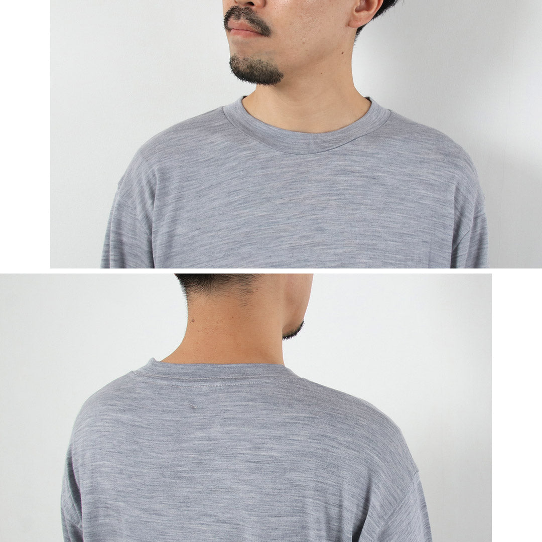 FILMELANGE / Woods New Zealand merino wool jersey long sleeve T-shirt