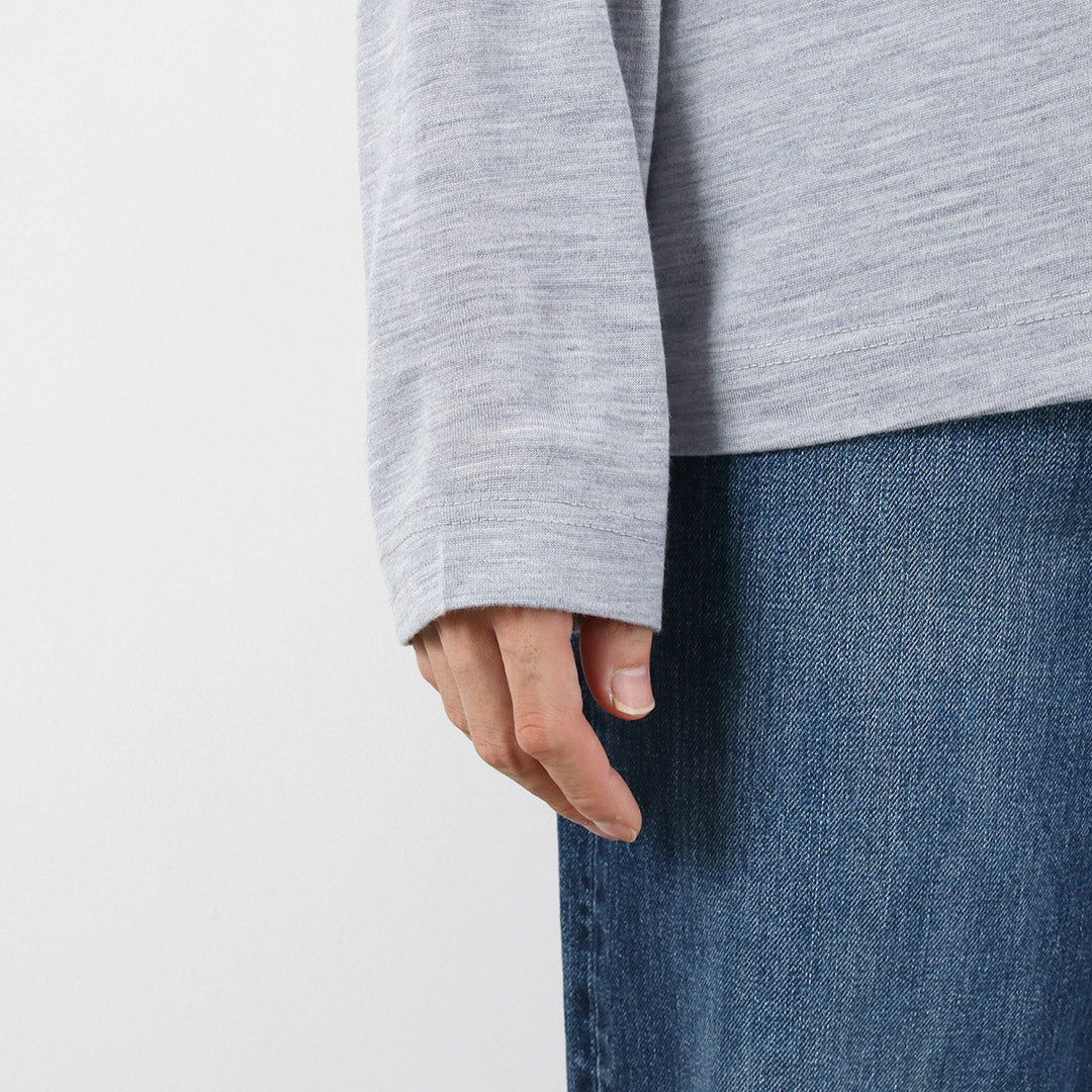 FILMELANGE / Woods New Zealand merino wool jersey long sleeve T-shirt