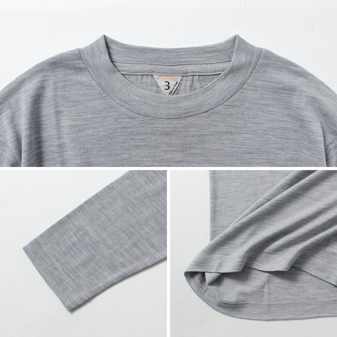 FILMELANGE / Woods New Zealand merino wool jersey long sleeve T-shirt