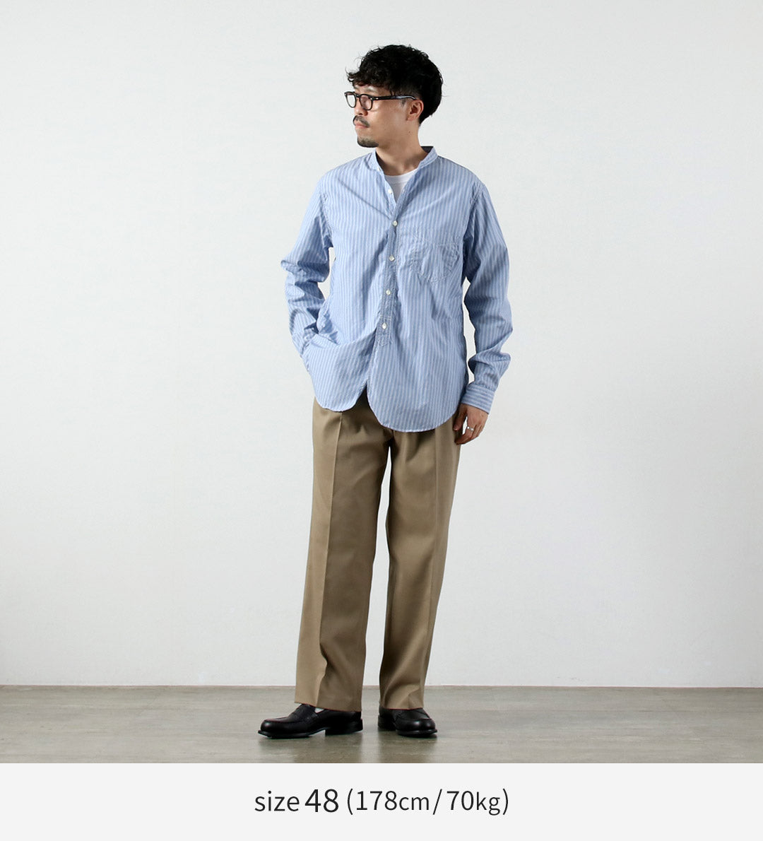 FANTASTICDAYS / Polyester Wool Twill Wide 2-Pleated Slacks
