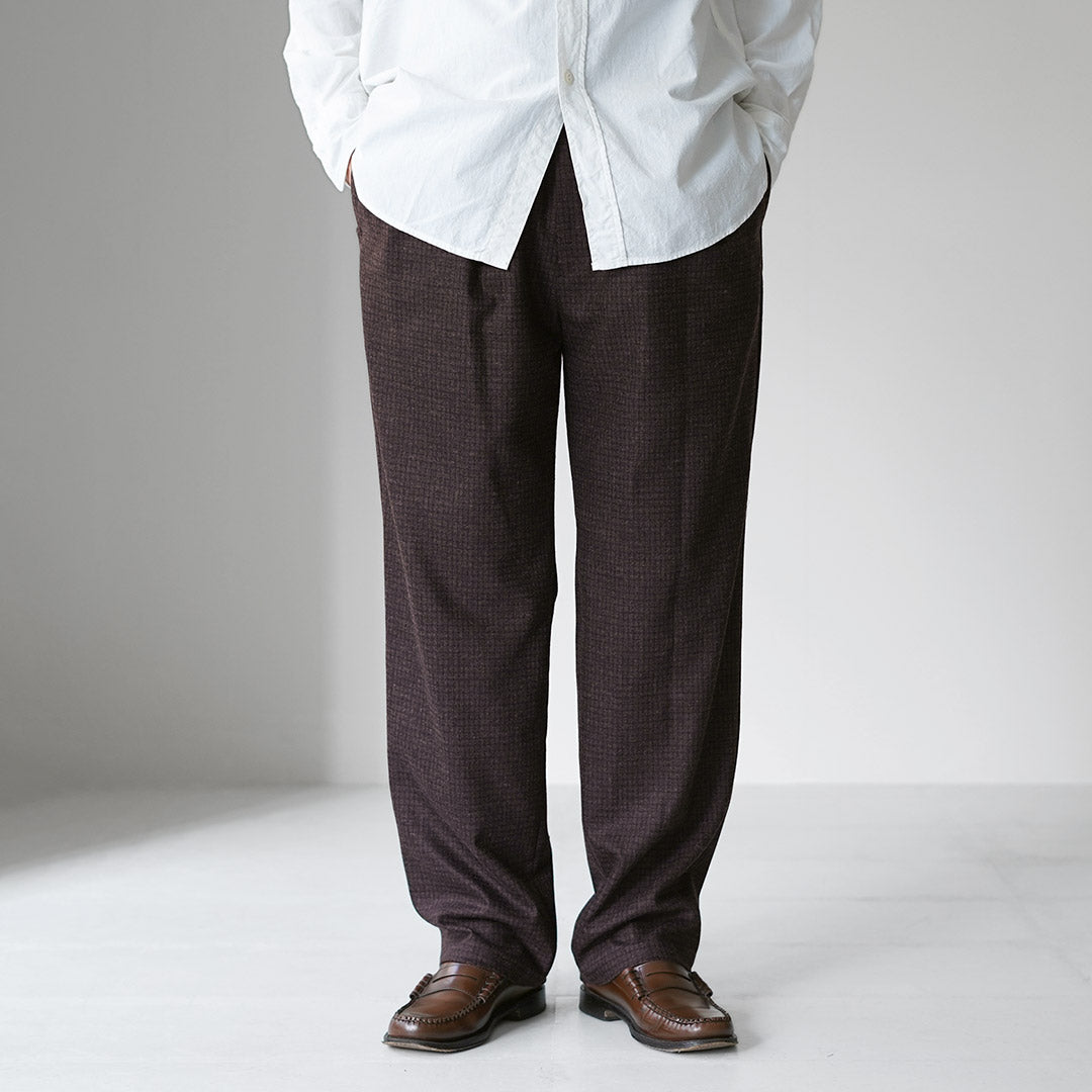 FANTASTICDAYS / Recycled Polyester Wool Tweedy Easy Pants