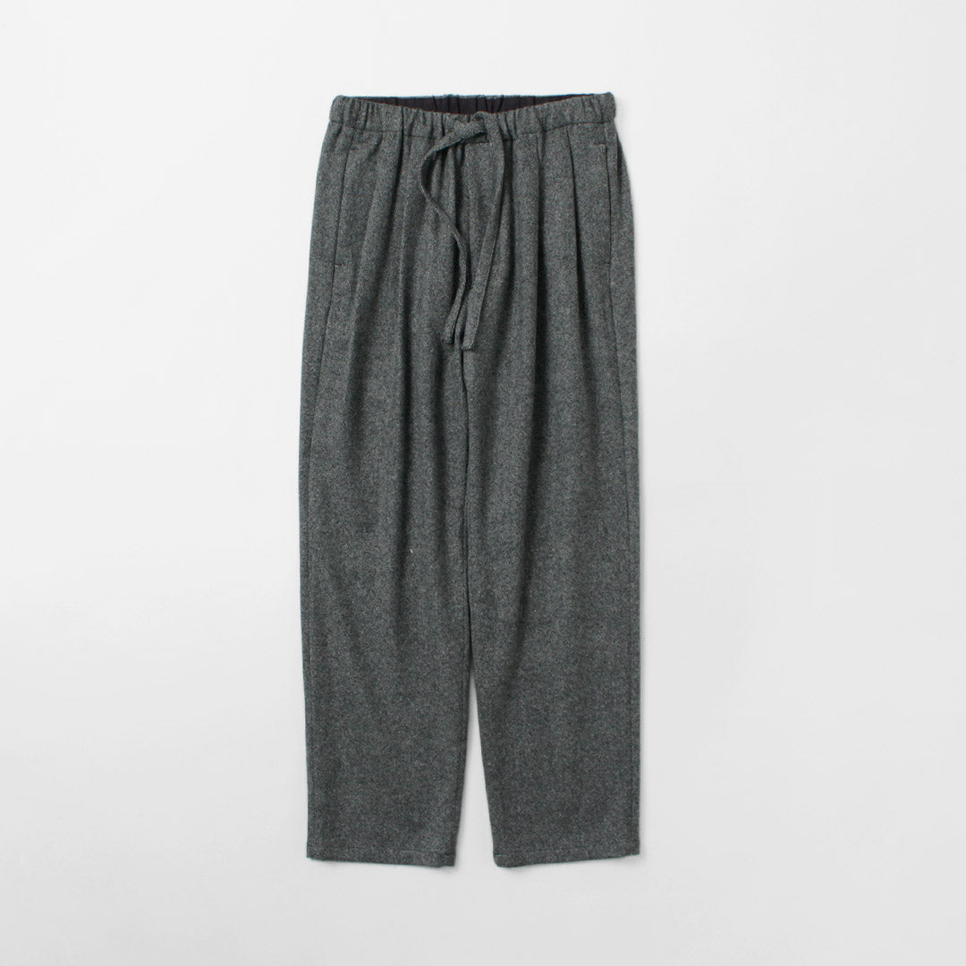 FANTASTICDAYS / Recycled Polyester Wool Tweedy Easy Pants