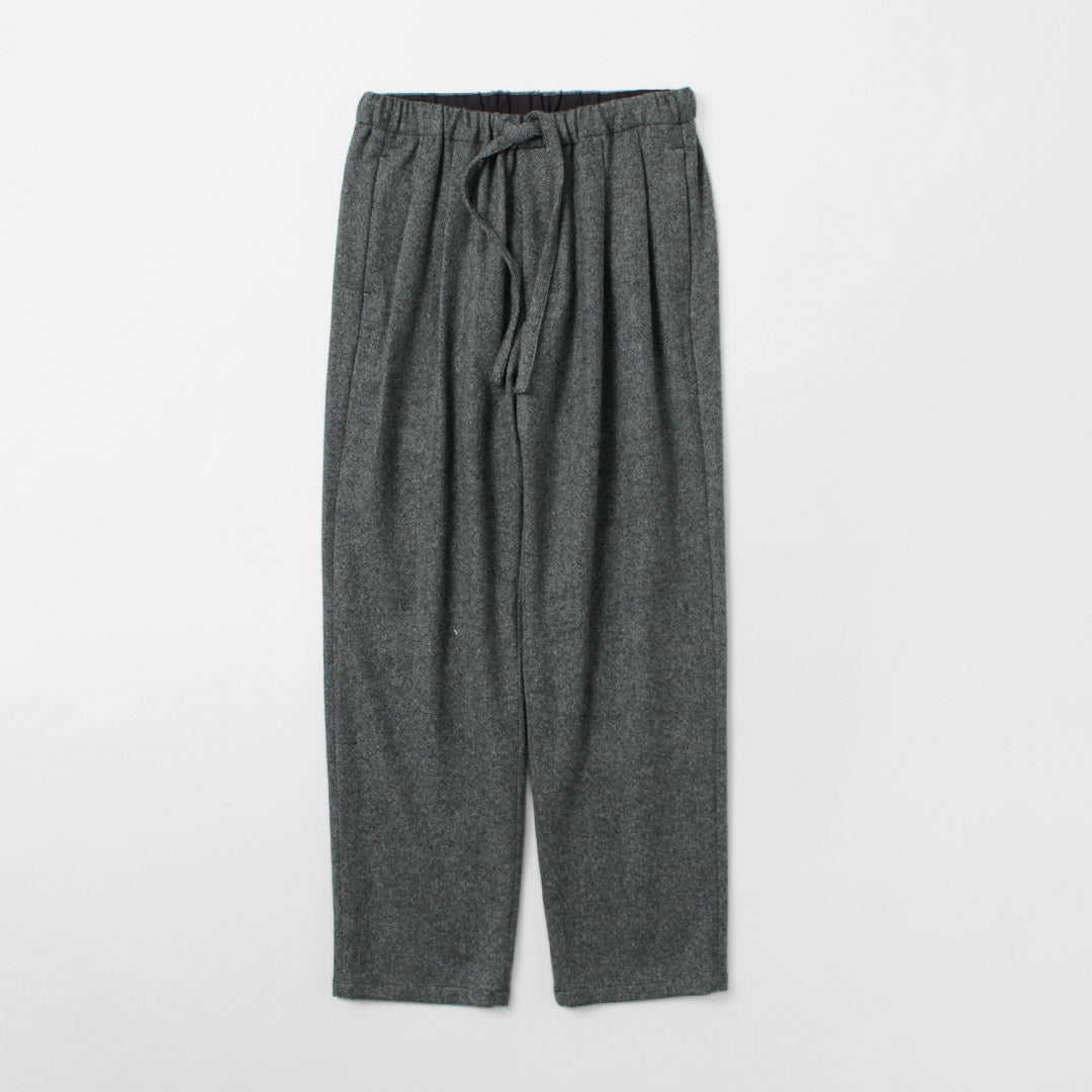 FANTASTICDAYS / Recycled Polyester Wool Tweedy Easy Pants