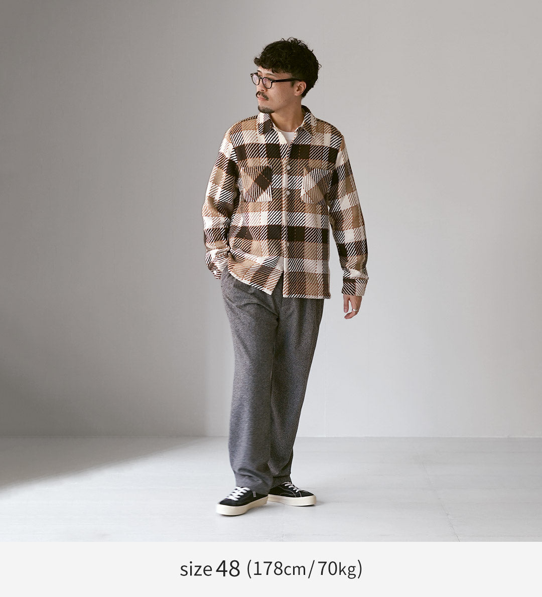 FANTASTICDAYS / Recycled Polyester Wool Tweedy Easy Pants