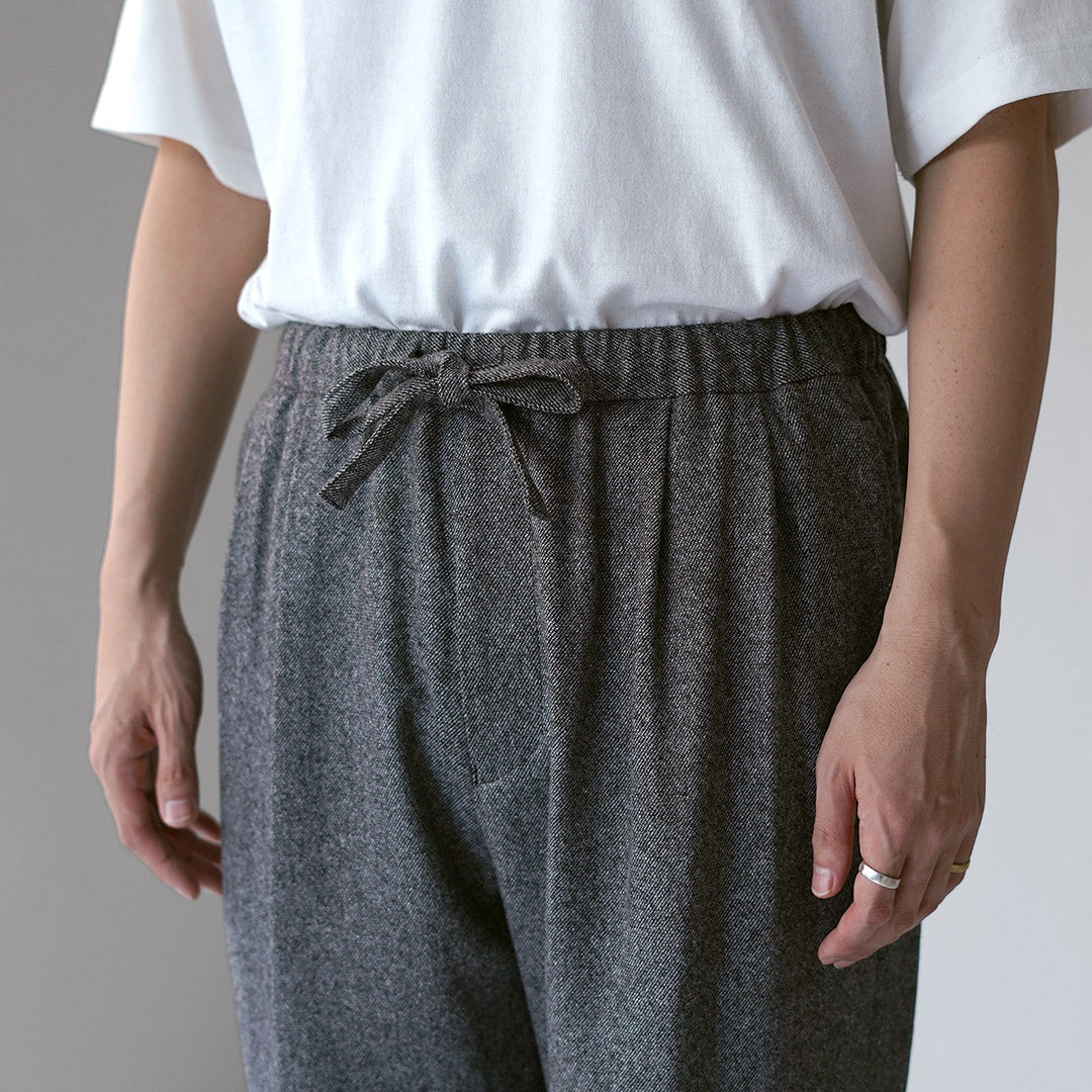 FANTASTICDAYS / Recycled Polyester Wool Tweedy Easy Pants