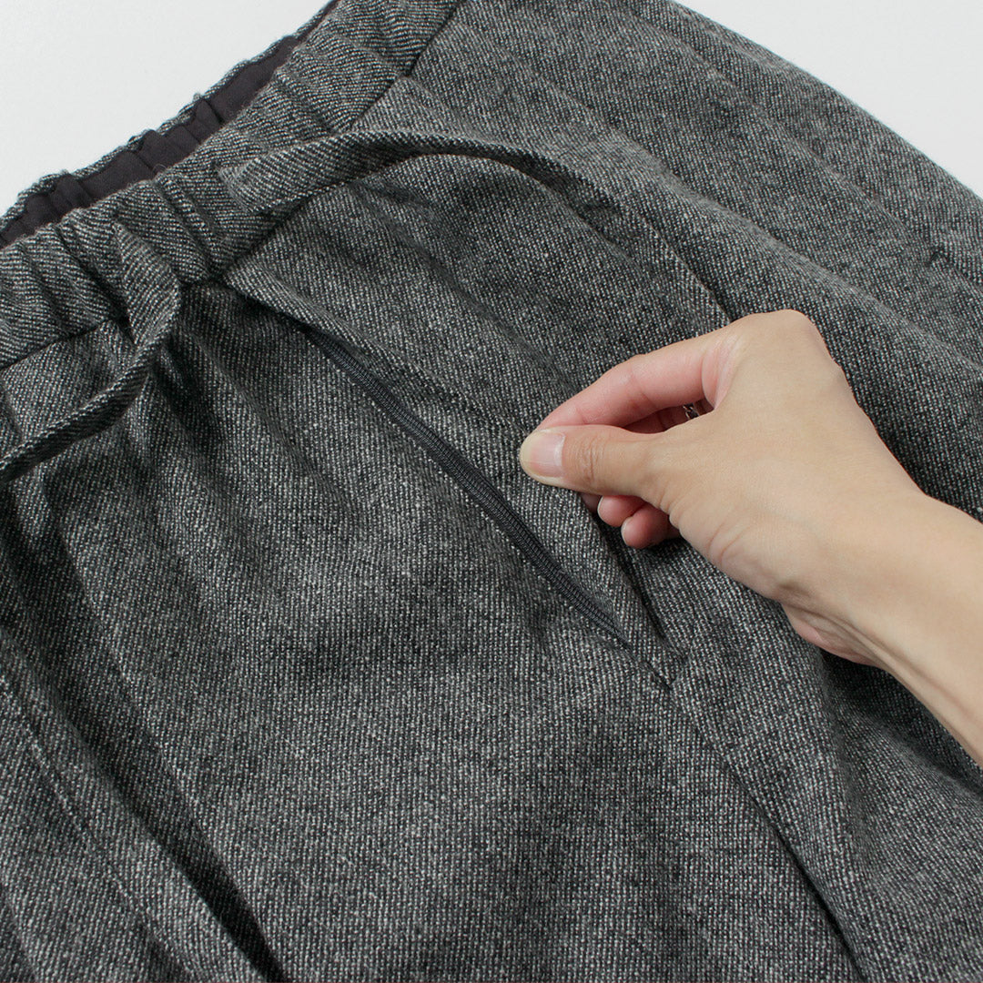 FANTASTICDAYS / Recycled Polyester Wool Tweedy Easy Pants