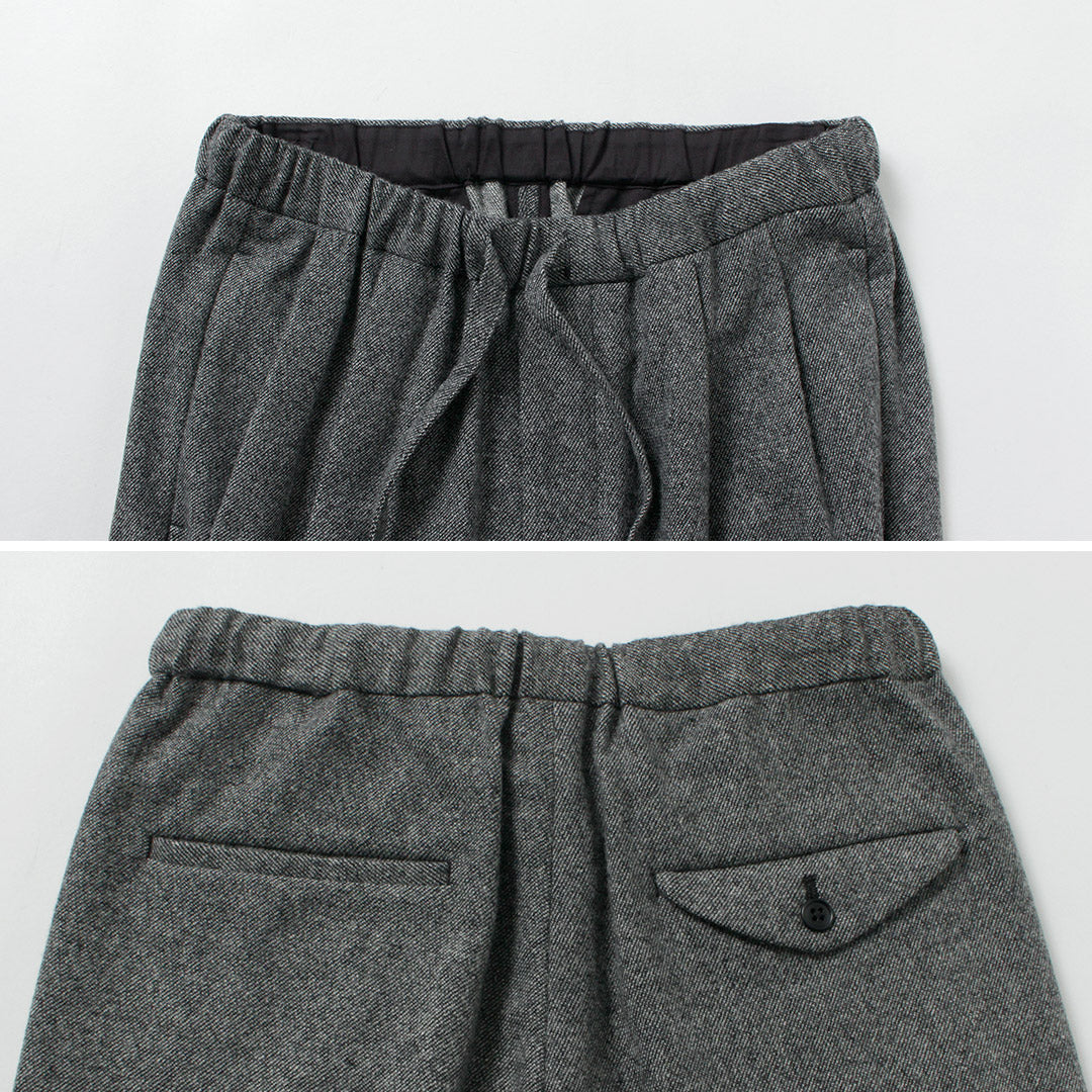 FANTASTICDAYS / Recycled Polyester Wool Tweedy Easy Pants