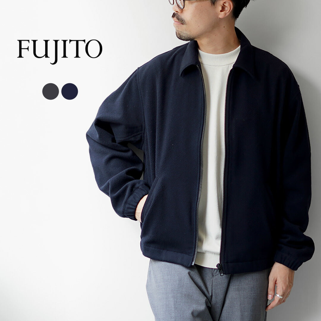 FUJITO / Recycled Wool Twill Zip-Up Blouson