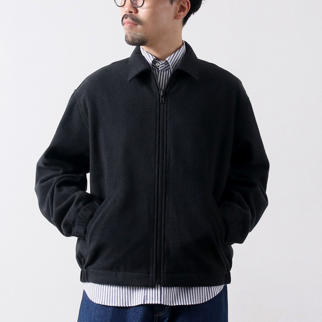 FUJITO / Recycled Wool Twill Zip-Up Blouson