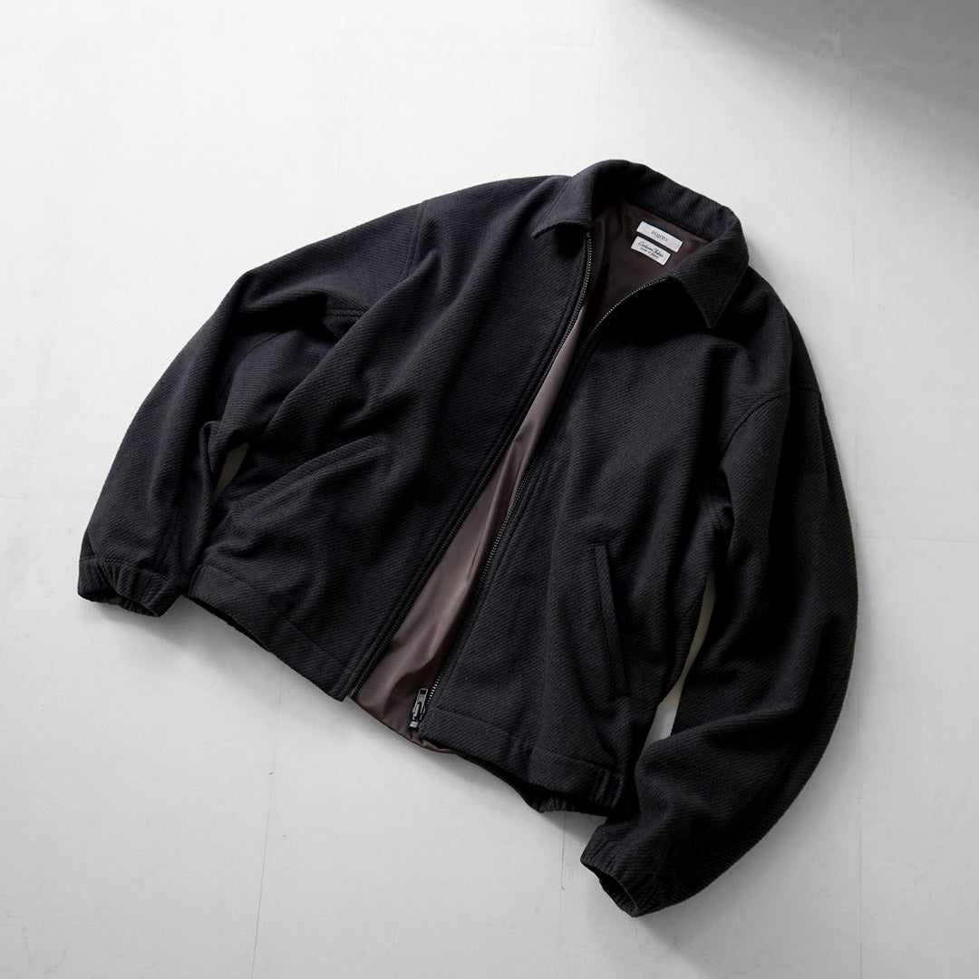 FUJITO / Recycled Wool Twill Zip-Up Blouson