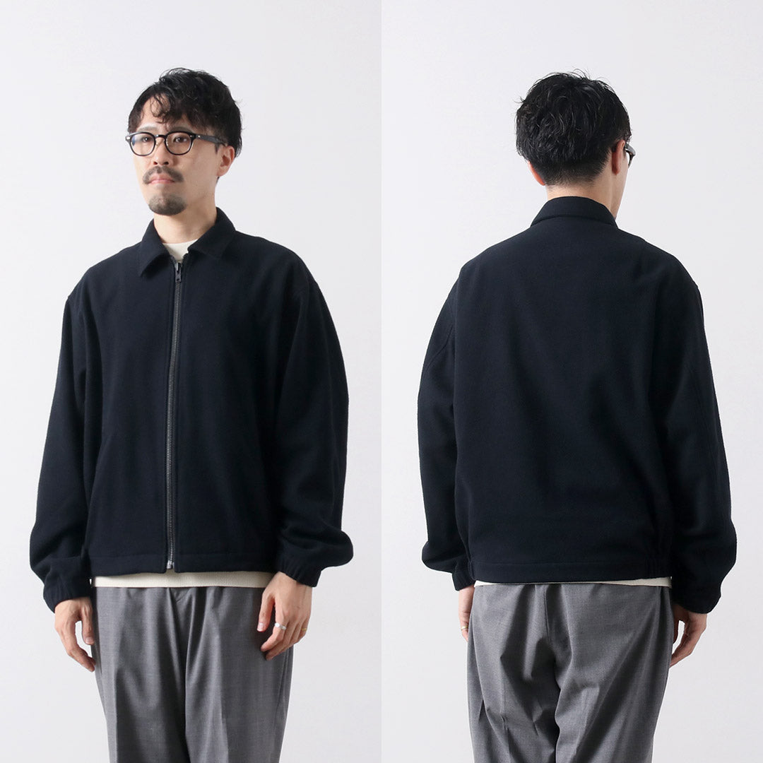FUJITO / Recycled Wool Twill Zip-Up Blouson