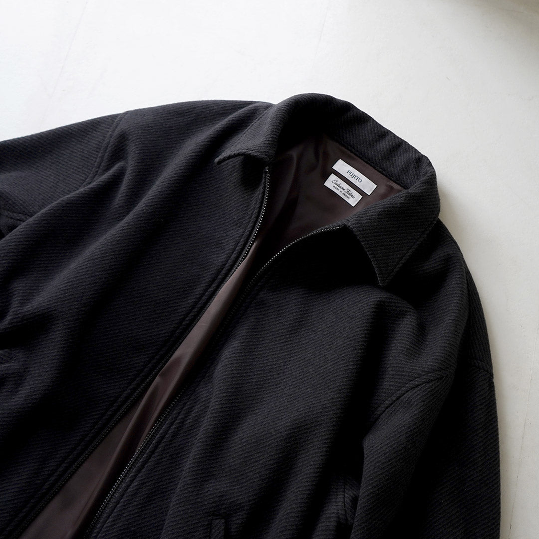 FUJITO / Recycled Wool Twill Zip-Up Blouson