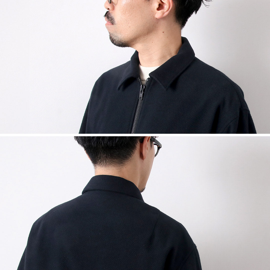 FUJITO / Recycled Wool Twill Zip-Up Blouson