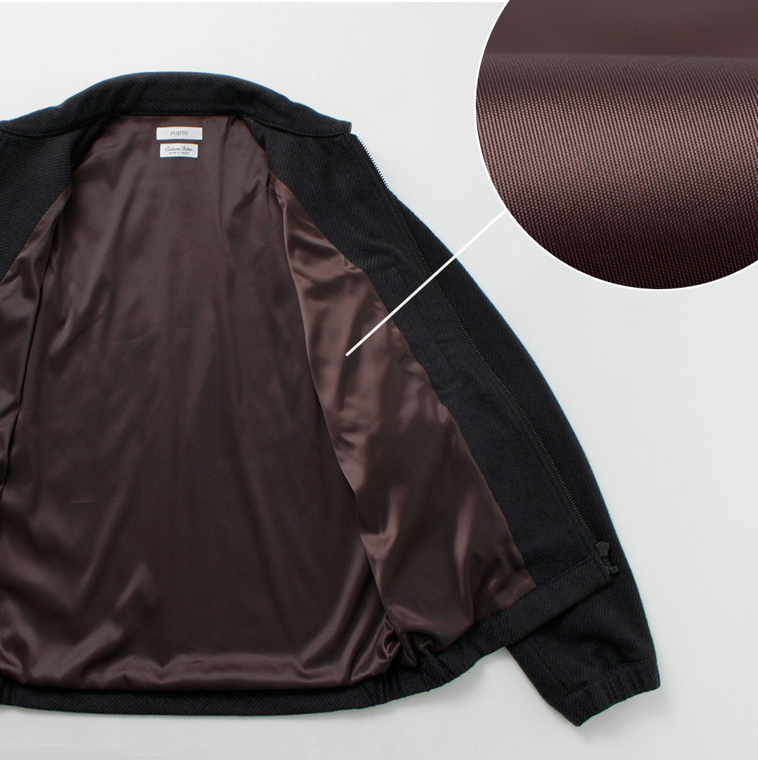 FUJITO / Recycled Wool Twill Zip-Up Blouson