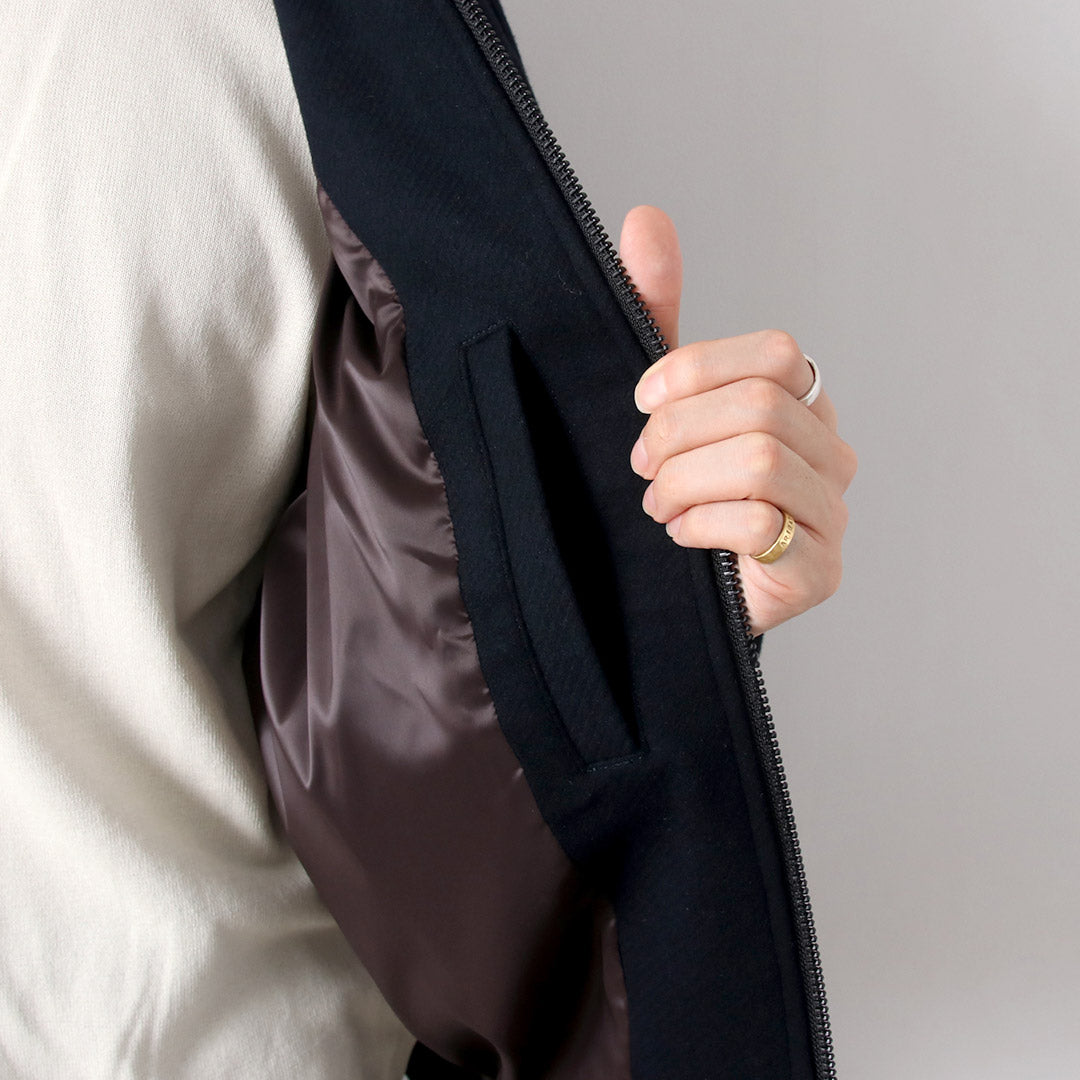 FUJITO / Recycled Wool Twill Zip-Up Blouson