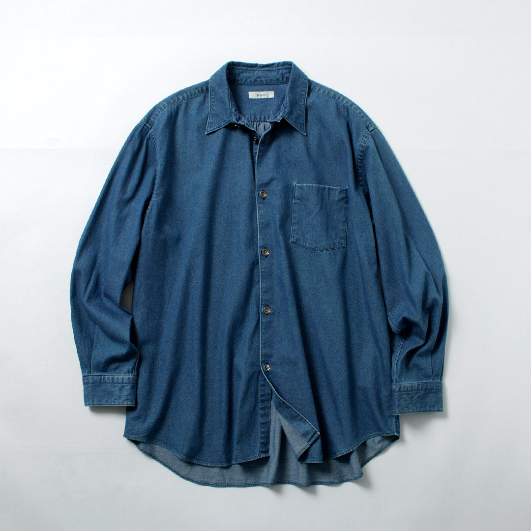 FUJITO / 8oz Denim Big Size Shirt