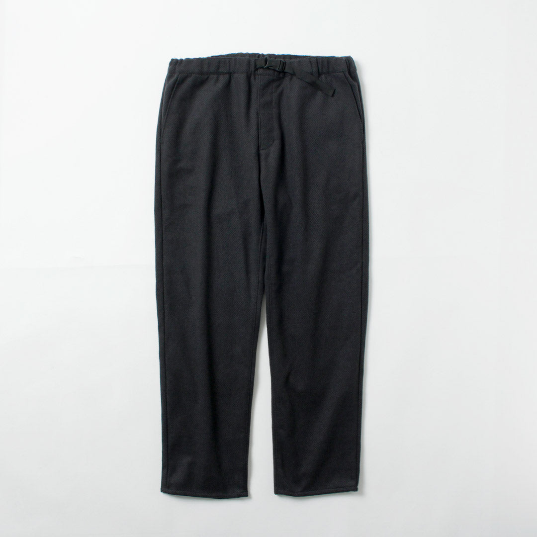 FUJITO / Recycled Wool Twill N.O.UN Beltless Pants