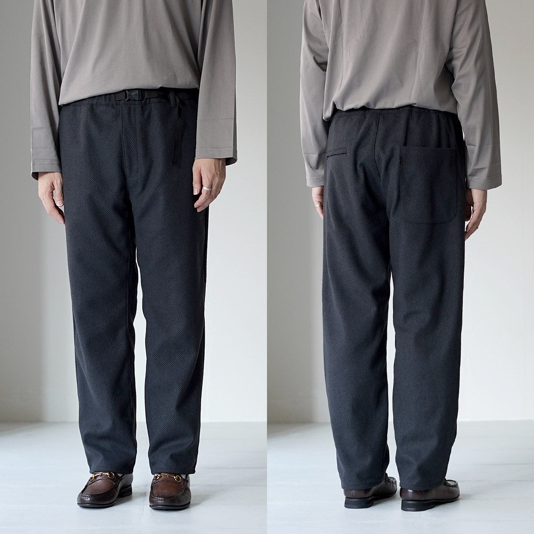FUJITO / Recycled Wool Twill N.O.UN Beltless Pants