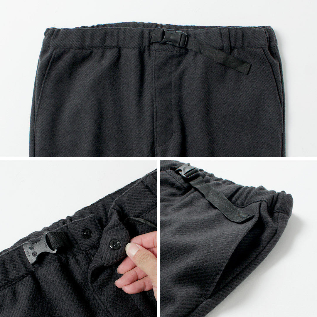 FUJITO / Recycled Wool Twill N.O.UN Beltless Pants
