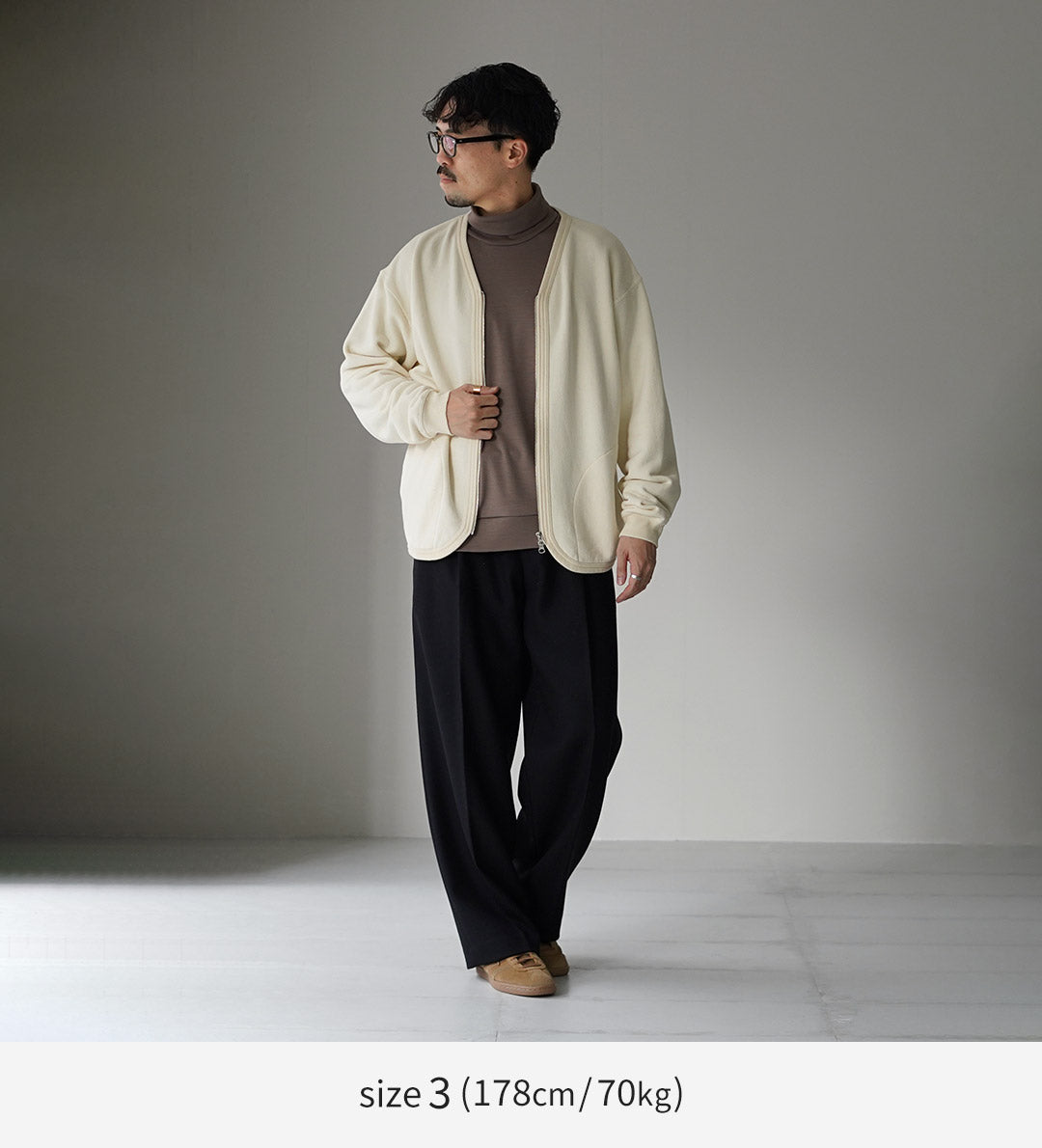 UNDYED / UNDYED 스웨트 지퍼 가디건, 오가닉 코튼