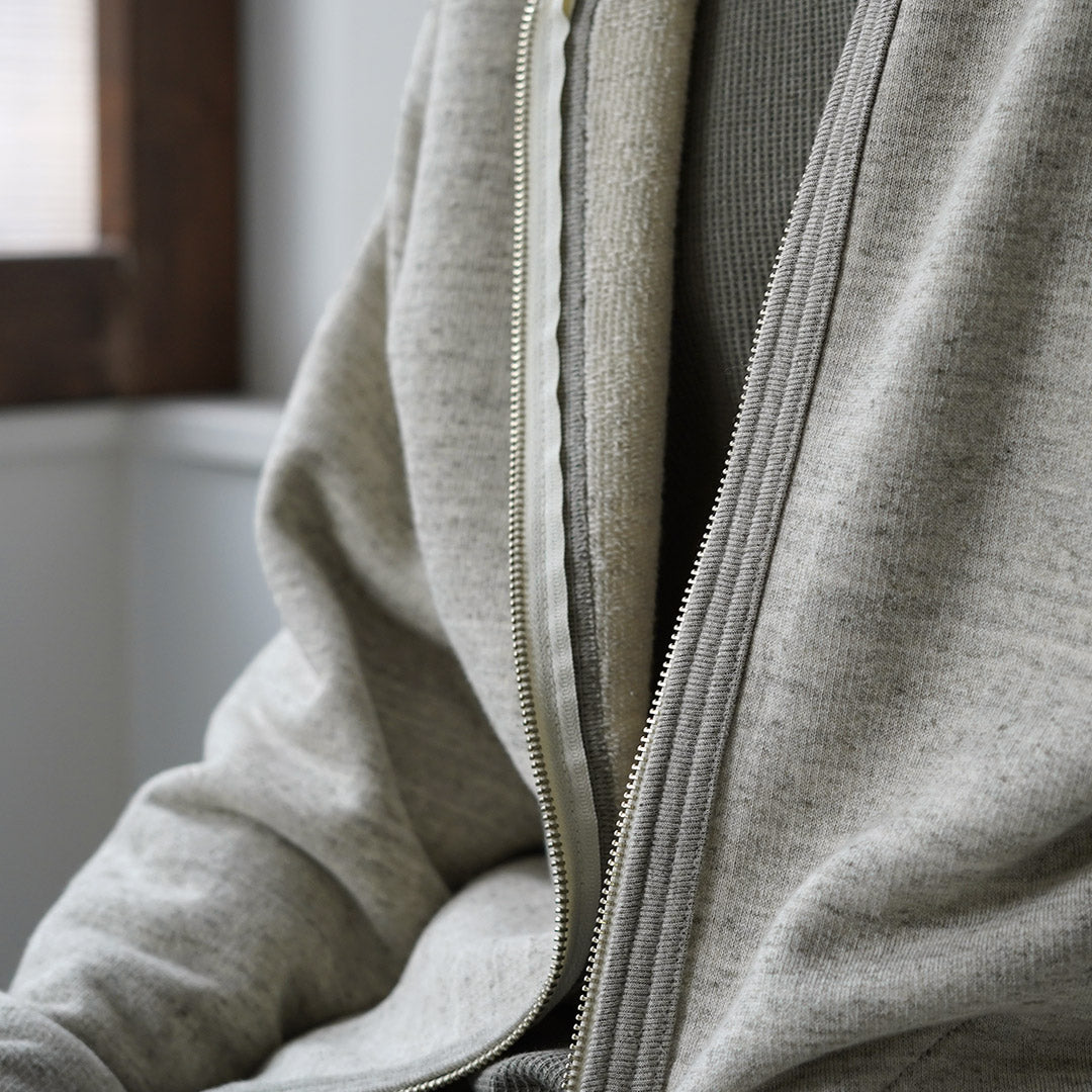 UNDYED / UNDYED 스웨트 지퍼 가디건, 오가닉 코튼