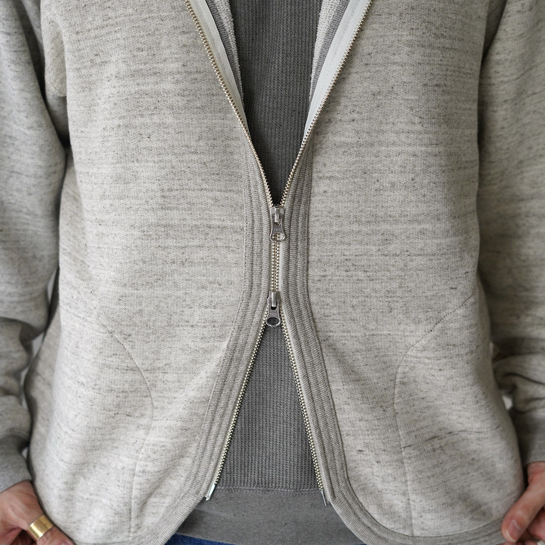 UNDYED / UNDYED 스웨트 지퍼 가디건, 오가닉 코튼