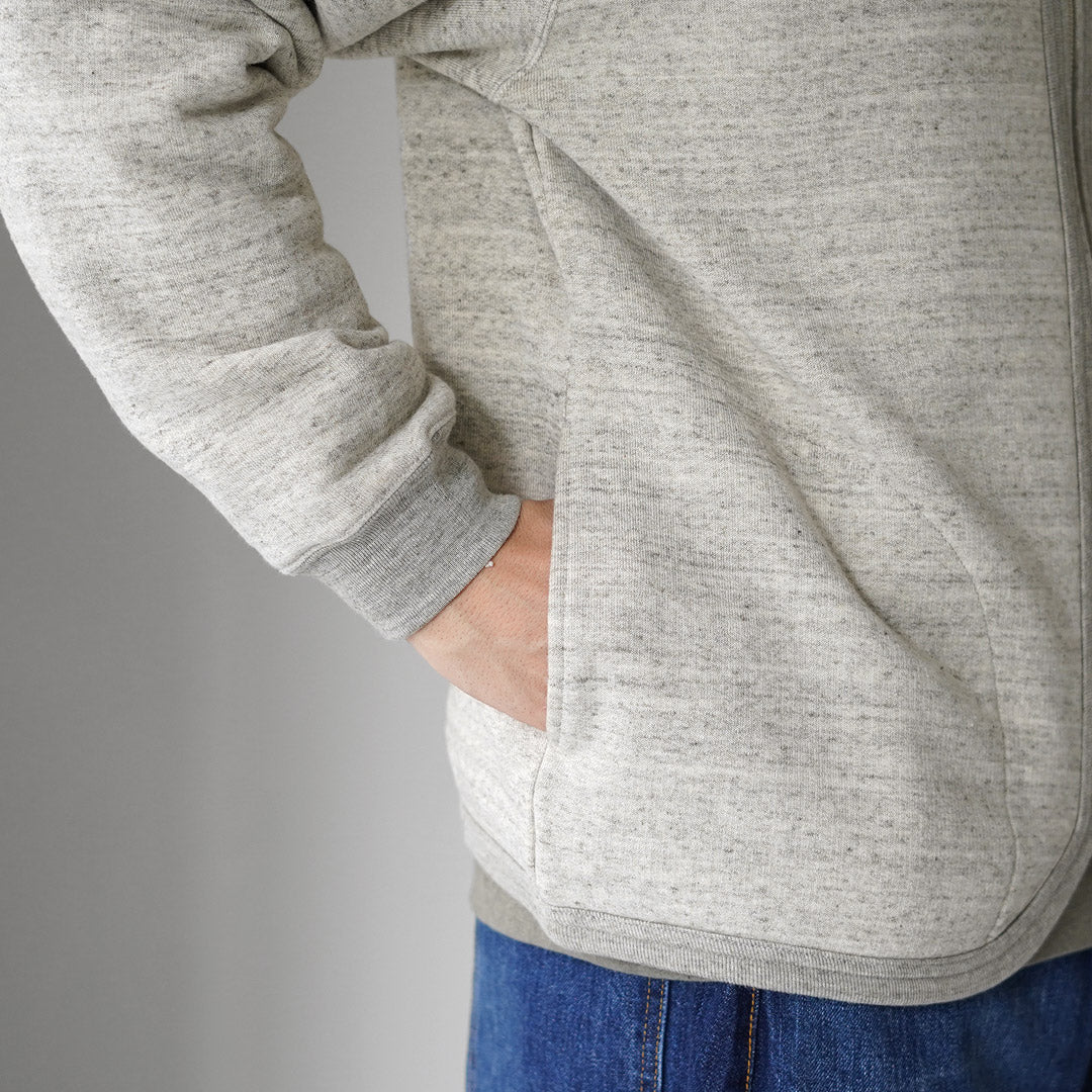 UNDYED / UNDYED 스웨트 지퍼 가디건, 오가닉 코튼