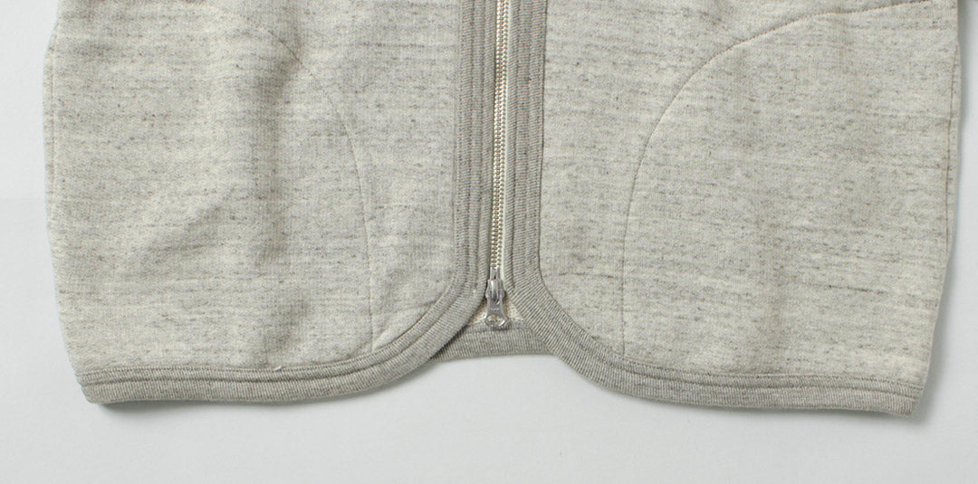 UNDYED / UNDYED 스웨트 지퍼 가디건, 오가닉 코튼