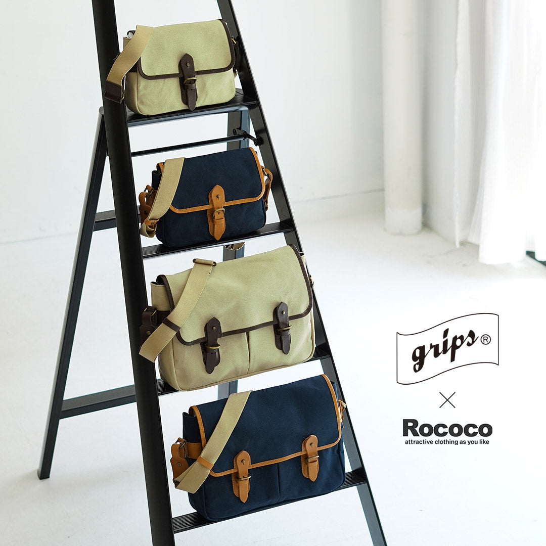 GRIPS × ROCOCO / Paraffin Satchel Bag M