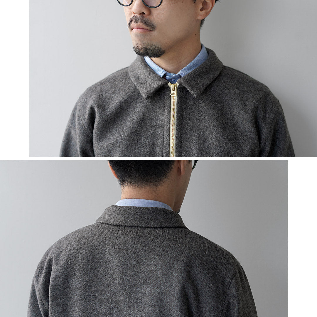 RE MADE IN TOKYO JAPAN / Blouson zippé en laine Melton