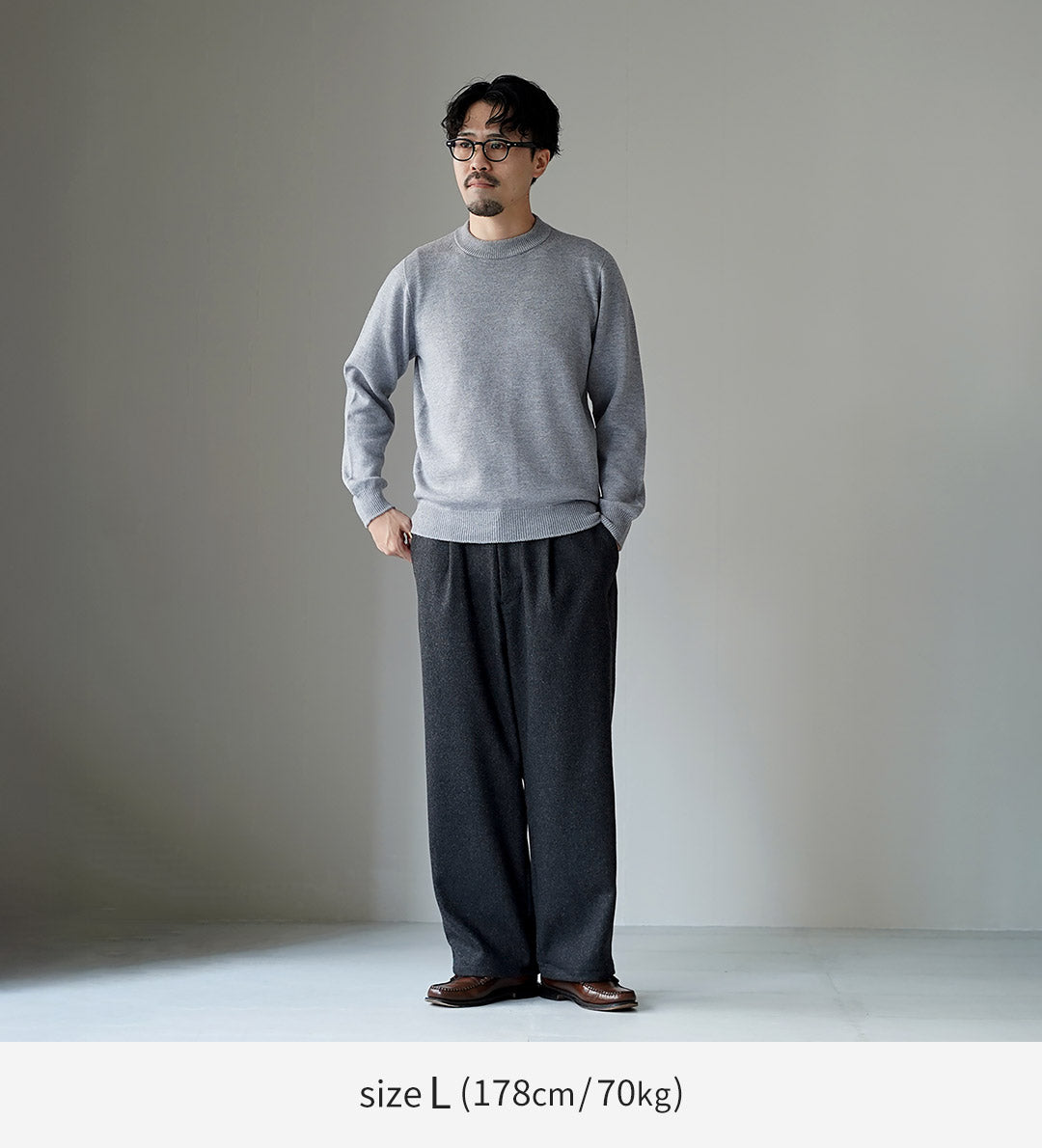 ★RE MADE IN TOKYO JAPAN / 羊毛羊绒 Calzé 阔腿裤