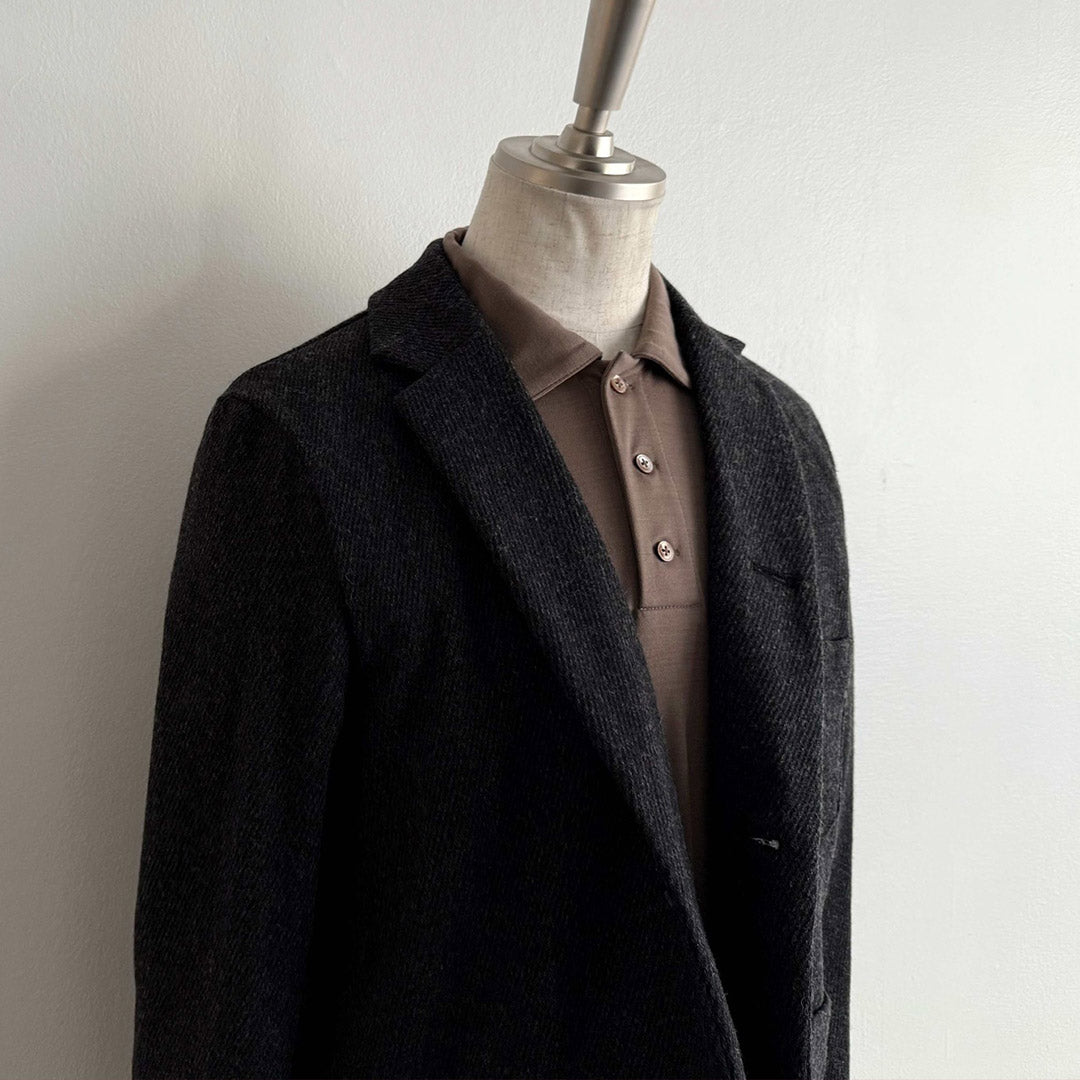 RE MADE IN TOKYO JAPAN / Dress Wool Knit Pullover Polo Shirt