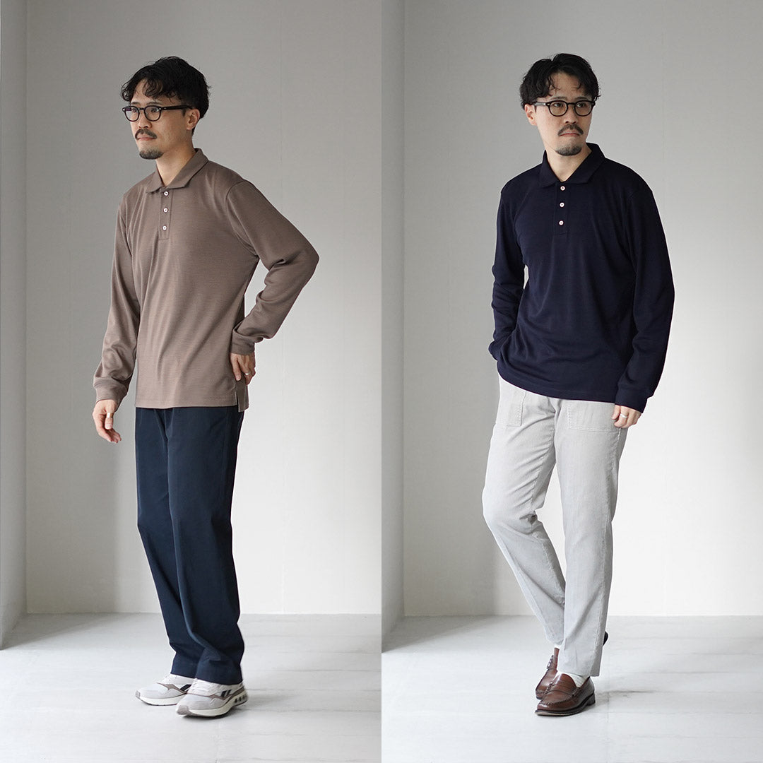 RE MADE IN TOKYO JAPAN / Dress Wool Knit Pullover Polo Shirt