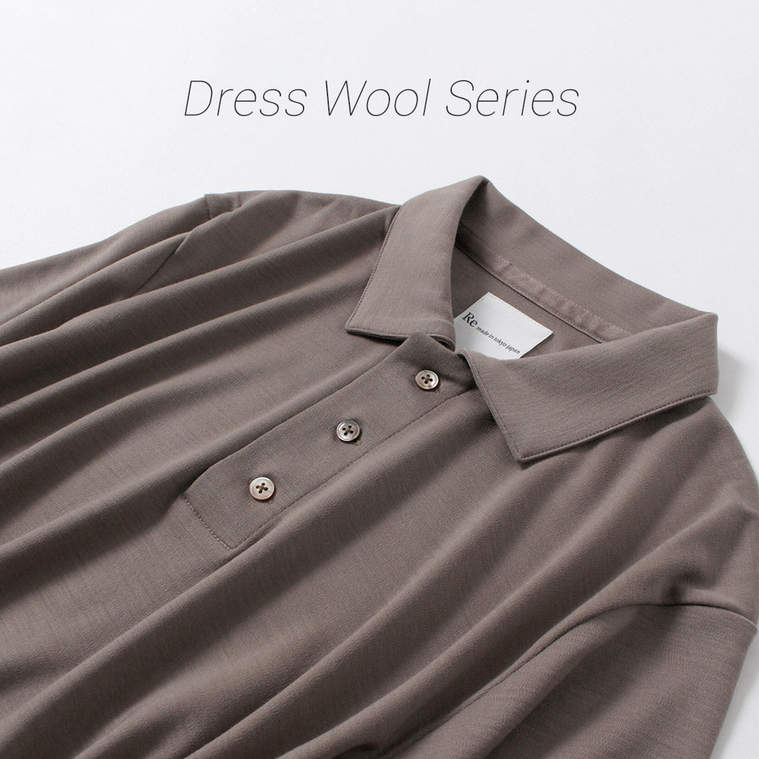 RE MADE IN TOKYO JAPAN / Dress Wool Knit Pullover Polo Shirt