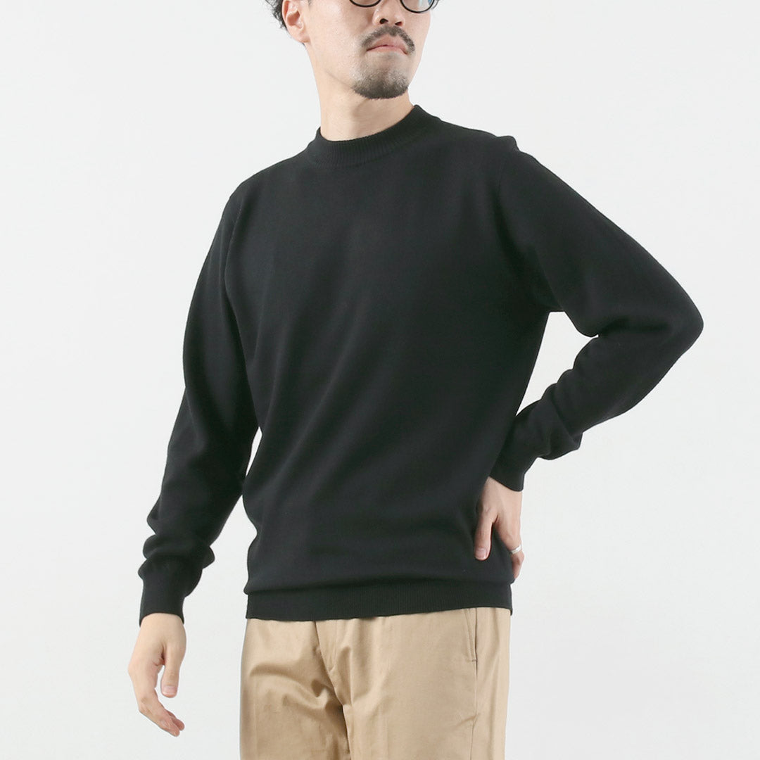 RINASCENTE / 12G Seamless Mock Neck Knit in Italian Cashwool