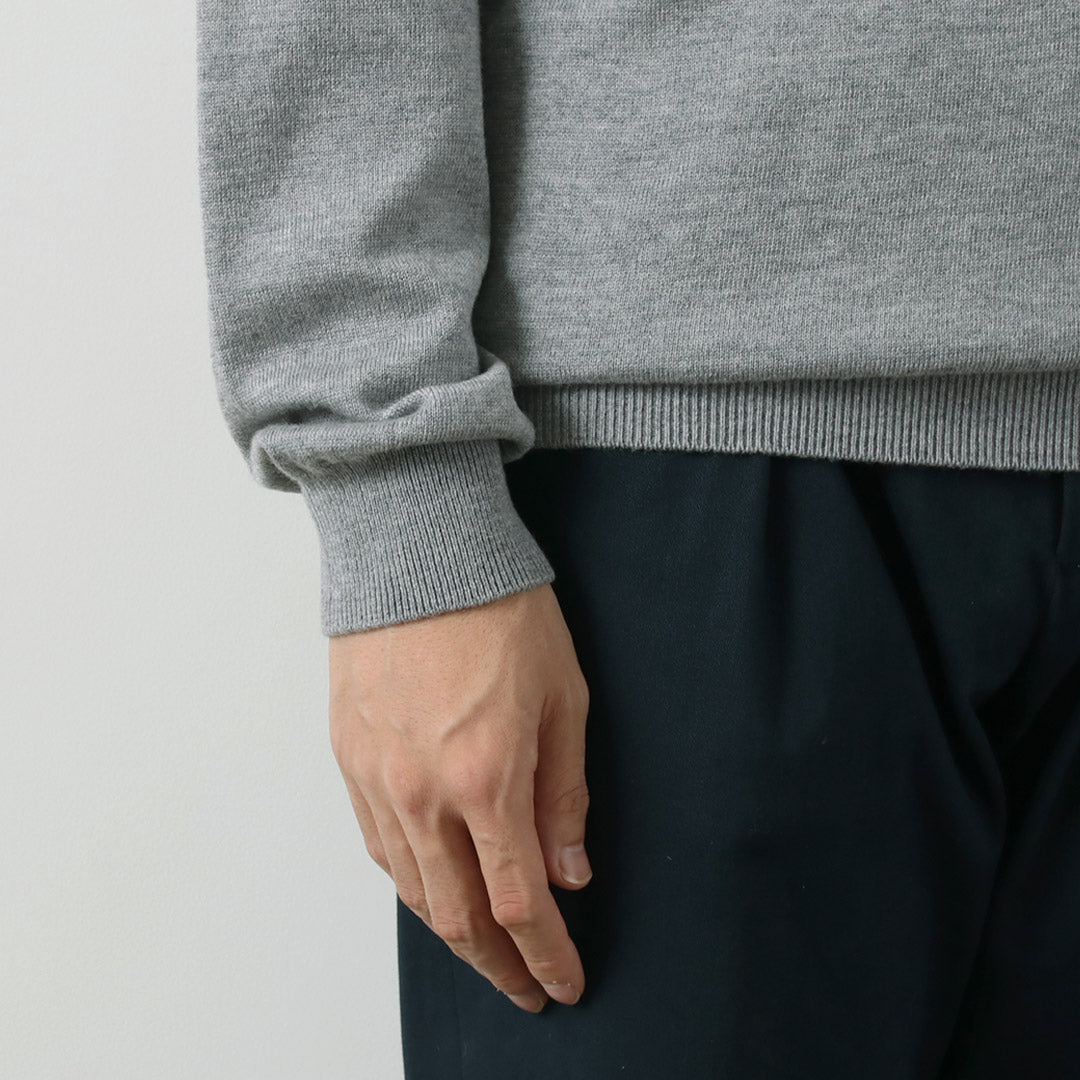 RINASCENTE / 12G Italian Cash Wool Mock Neck Knit
