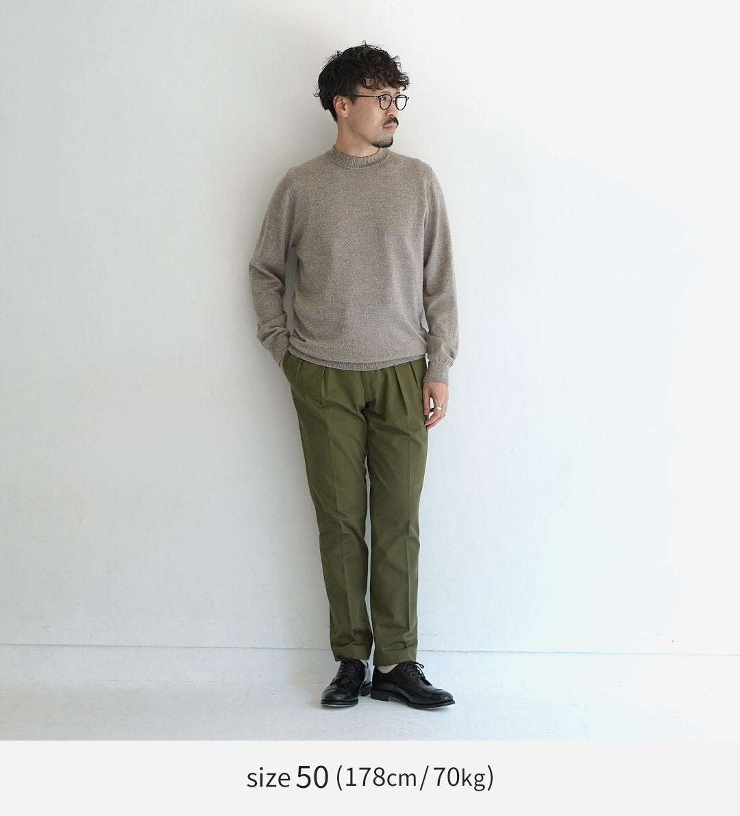 RINASCENTE / 12G Italian Cash Wool Mock Neck Knit
