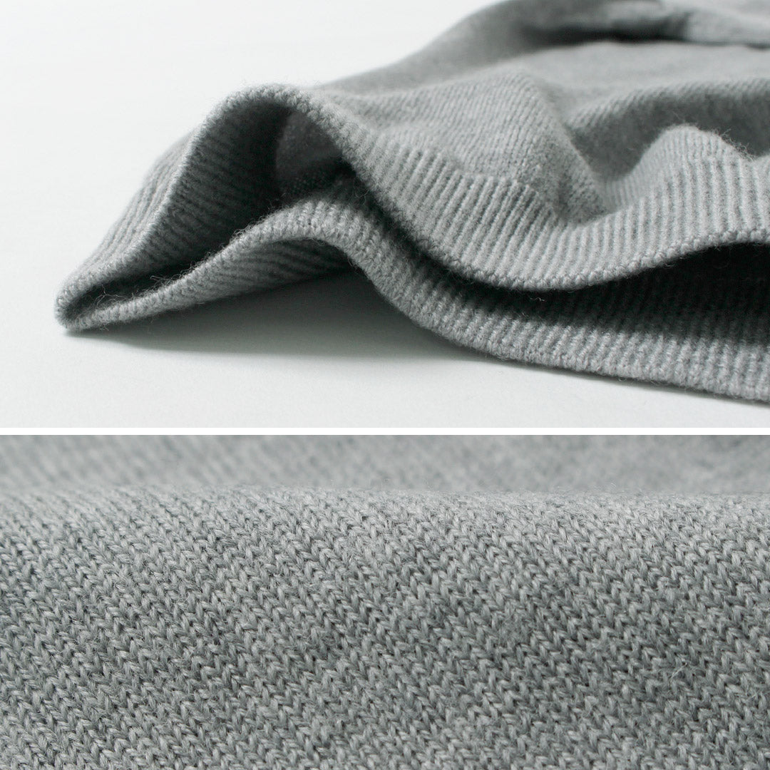 RINASCENTE / 12G Italian Cash Wool Mock Neck Knit