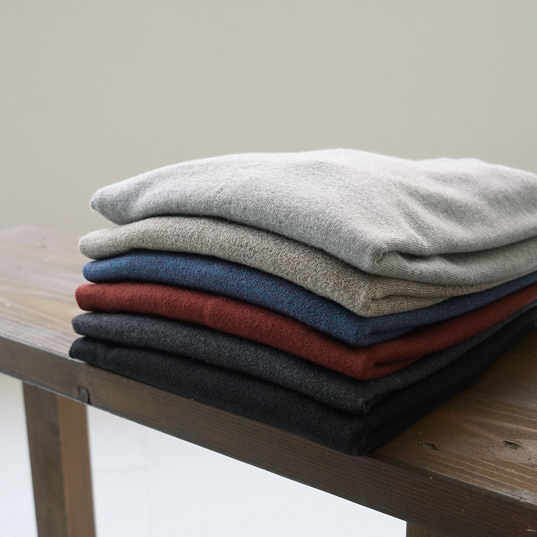 RINASCENTE / 12G Italian Cash Wool Mock Neck Knit