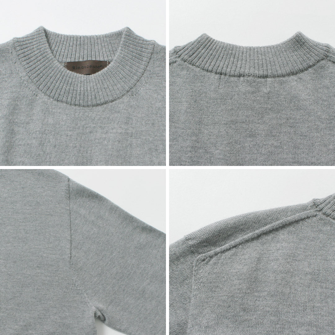 RINASCENTE / 12G Italian Cash Wool Mock Neck Knit