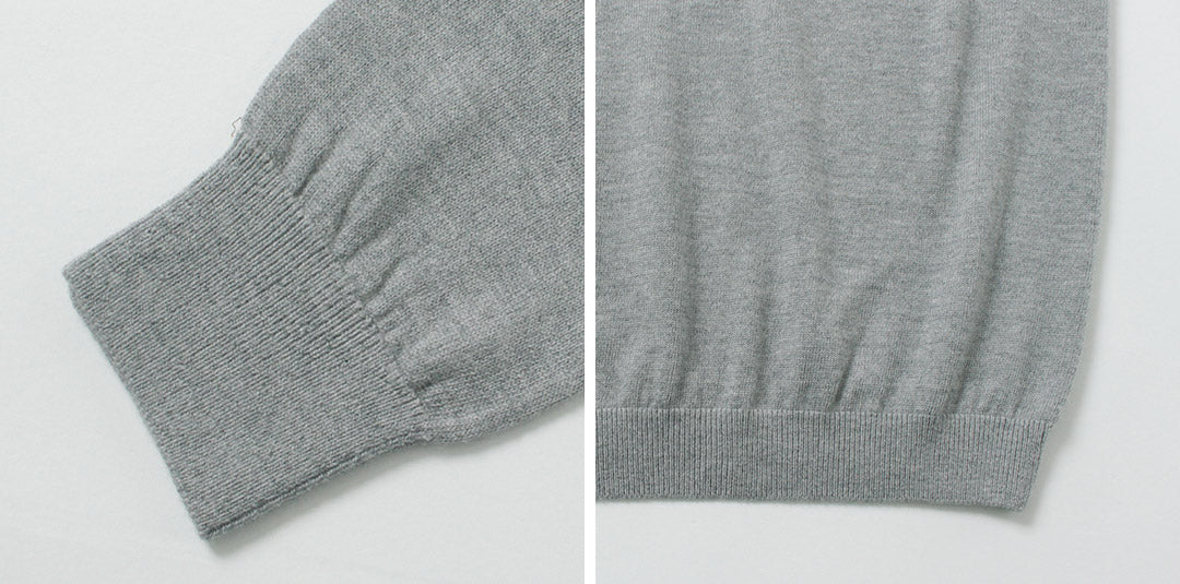 RINASCENTE / 12G Italian Cash Wool Mock Neck Knit