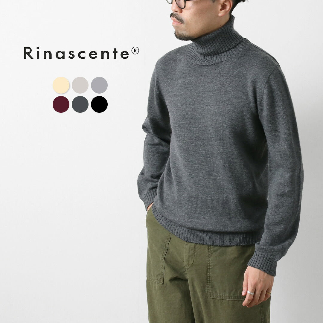 RINASCENTE / 7G Tejido de cuello alto de lana italiana Cash