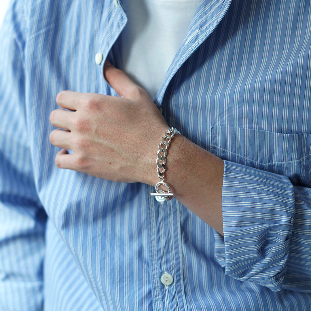 TMW / Sterling Silver Curve Chain Bracelet