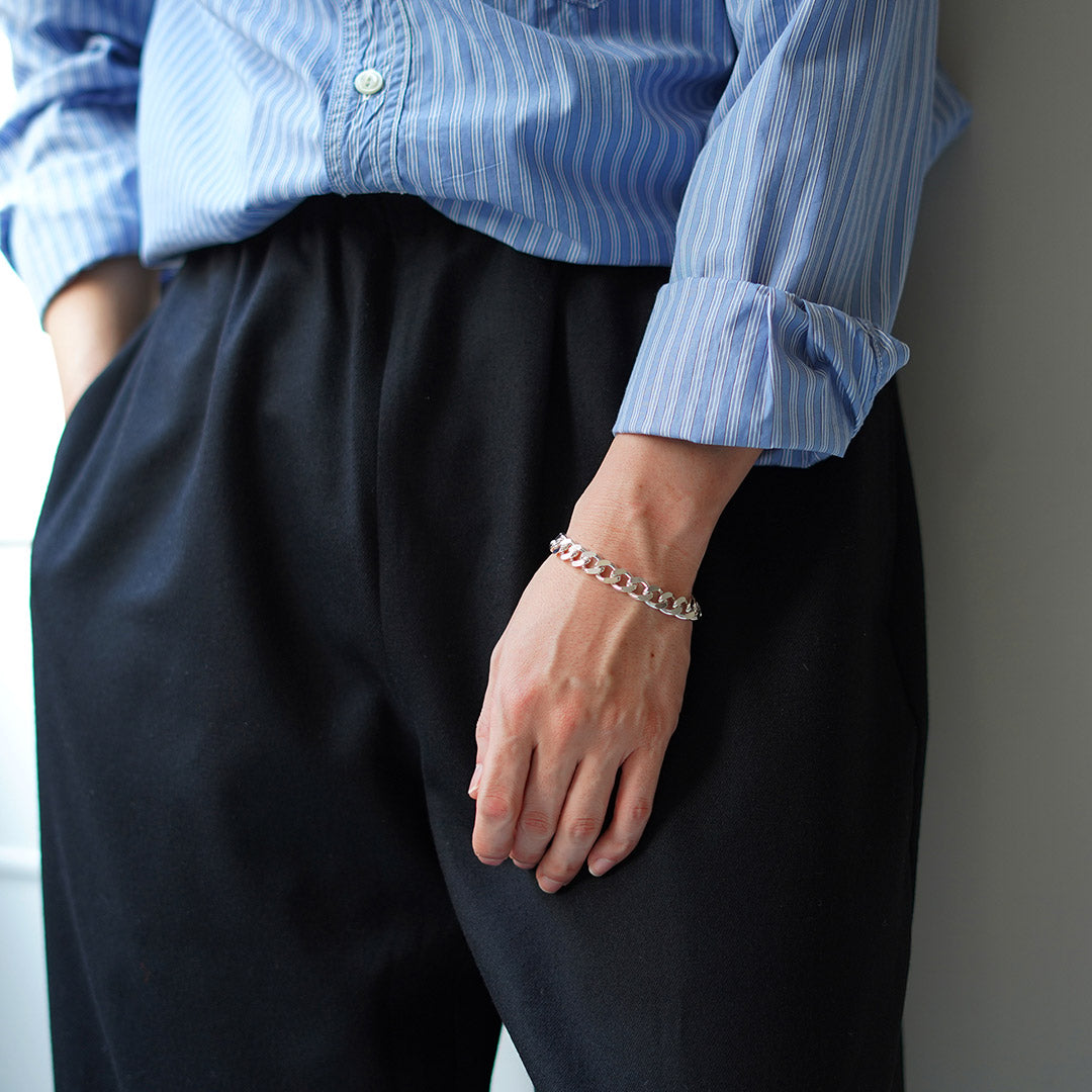TMW / Sterling Silver Curve Chain Bracelet