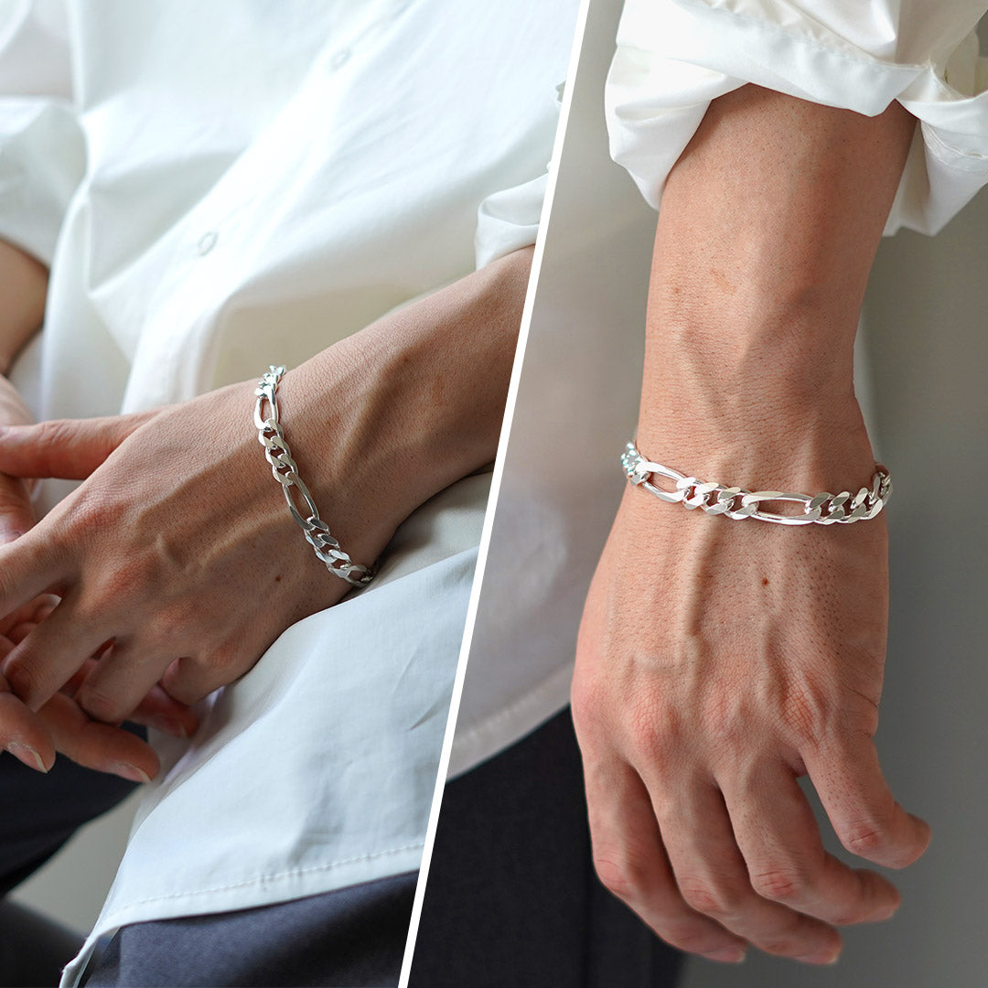 TMW / Sterling Silver Figaro Chain Bracelet