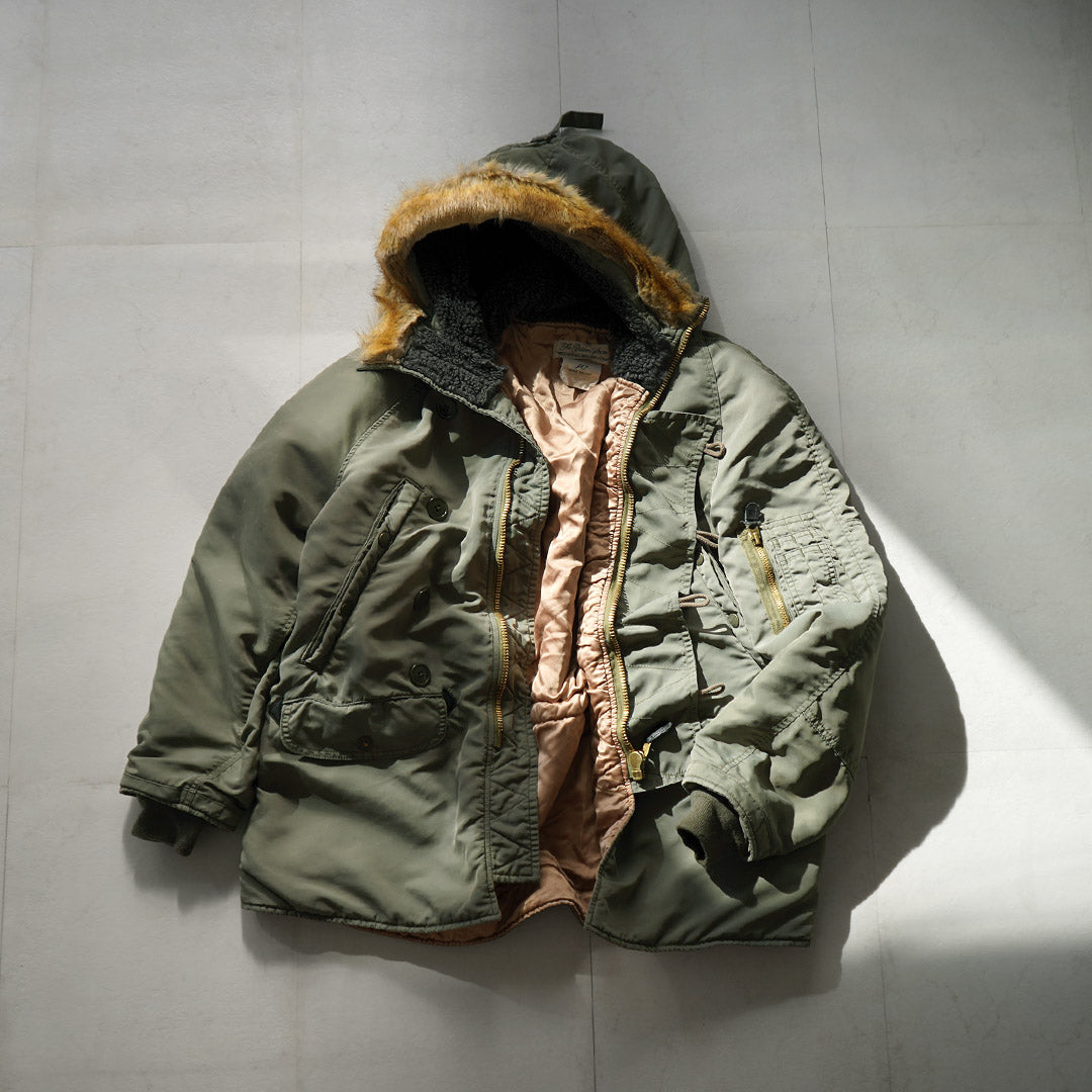 REMI RELIEF / Recycled Nylon Twill N-3B Eco Fur Jacket
