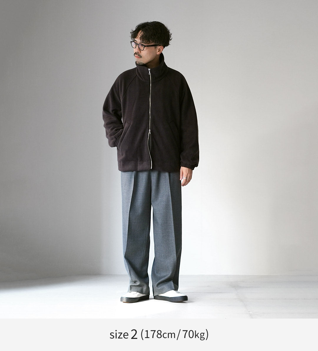 BASISBROEK / Blouson zippé en polaire Hernen