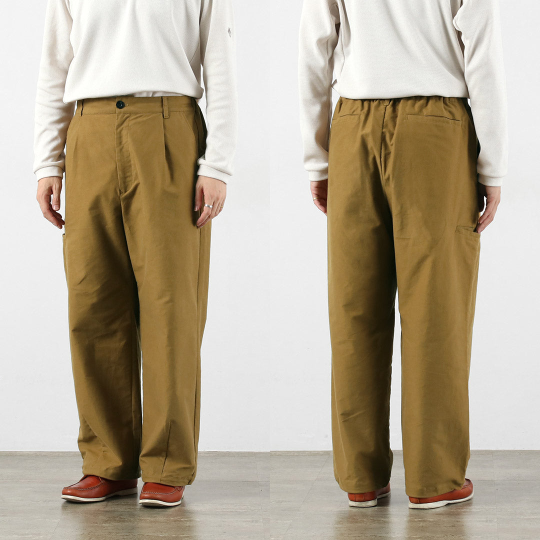 BASISBROEK / Whisken Moleskin 彈力褶皺休閒褲